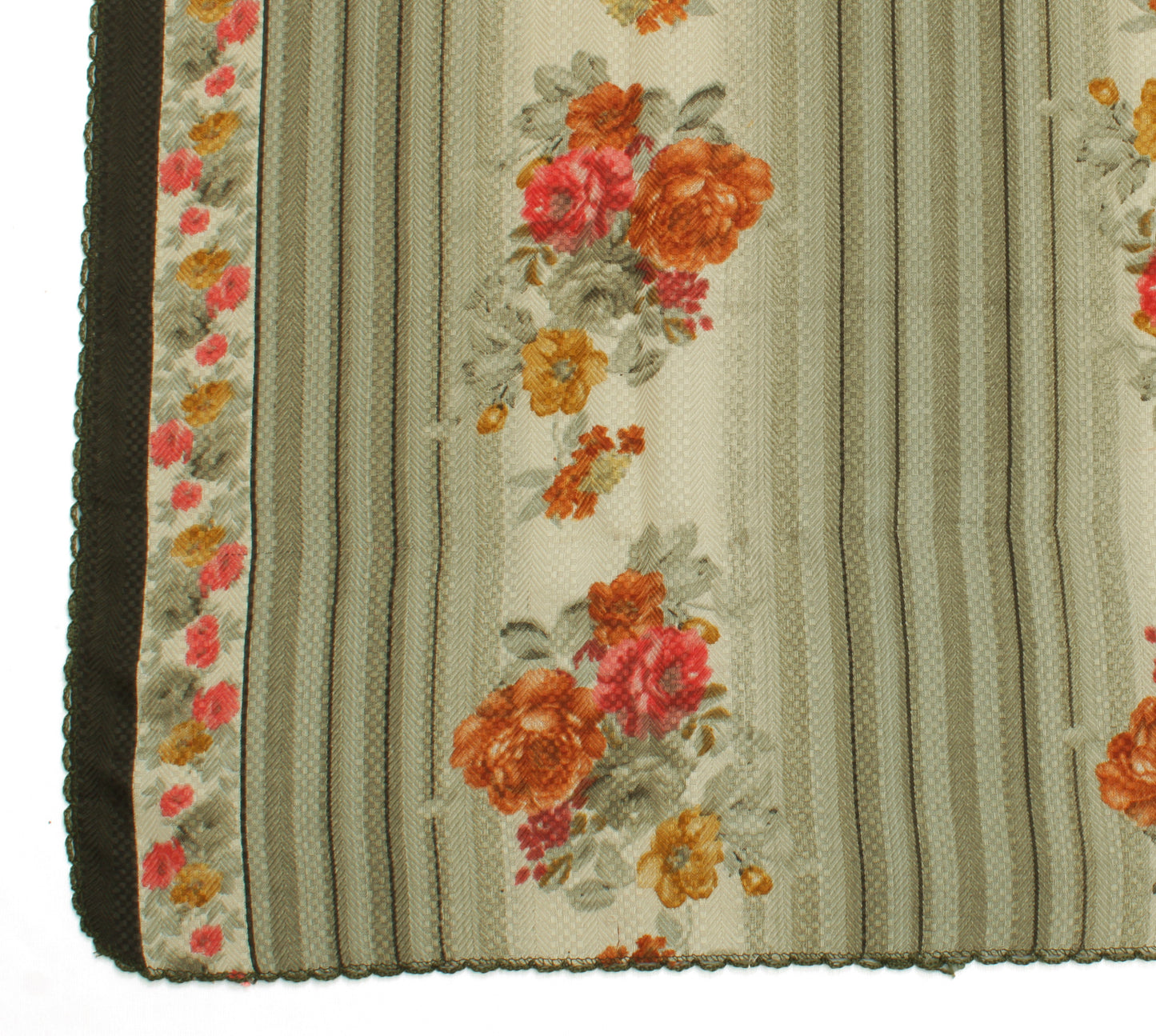 Sushila Vintage Indian Dupatta Blend Silk Printed & Woven Long Stole Veil