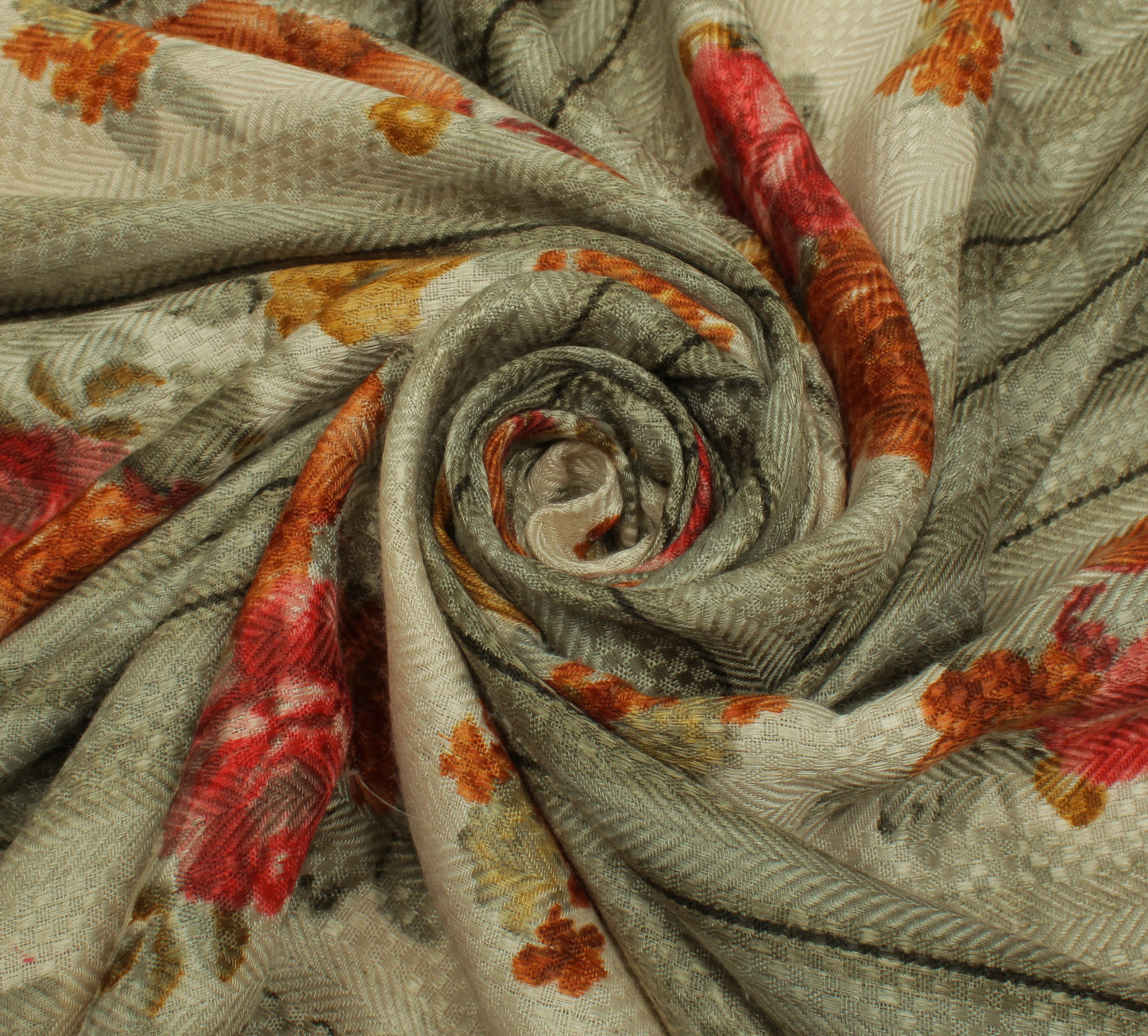 Sushila Vintage Indian Dupatta Blend Silk Printed & Woven Long Stole Veil