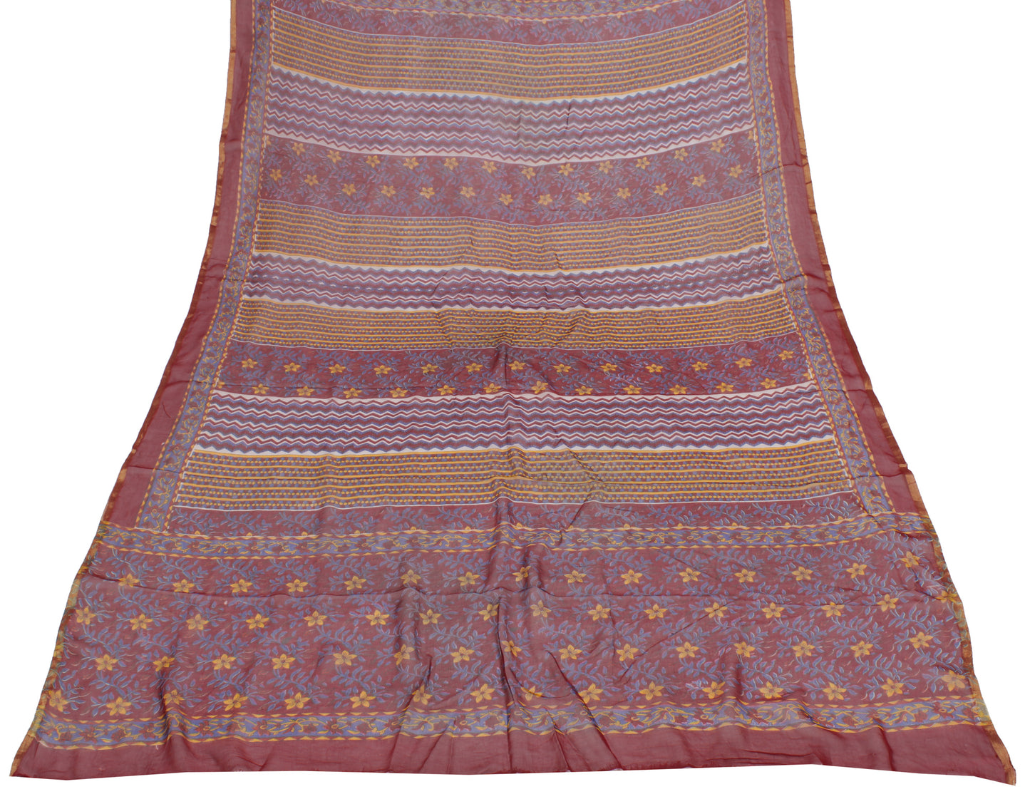 Sushila Vintage Maroon Dupatta Pure Georgette Silk Printed Long Stole Scarves
