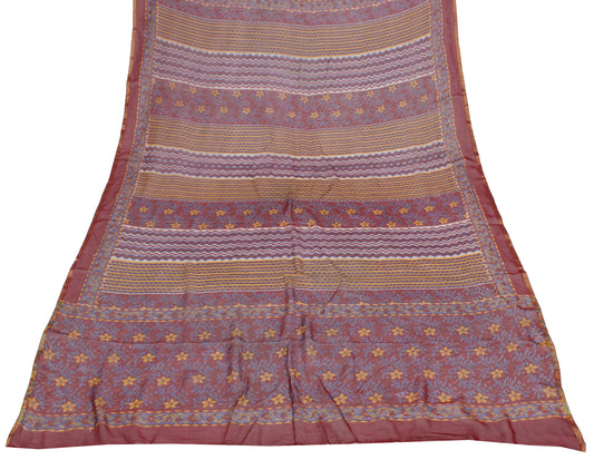 Sushila Vintage Maroon Dupatta Pure Georgette Silk Printed Long Stole Scarves