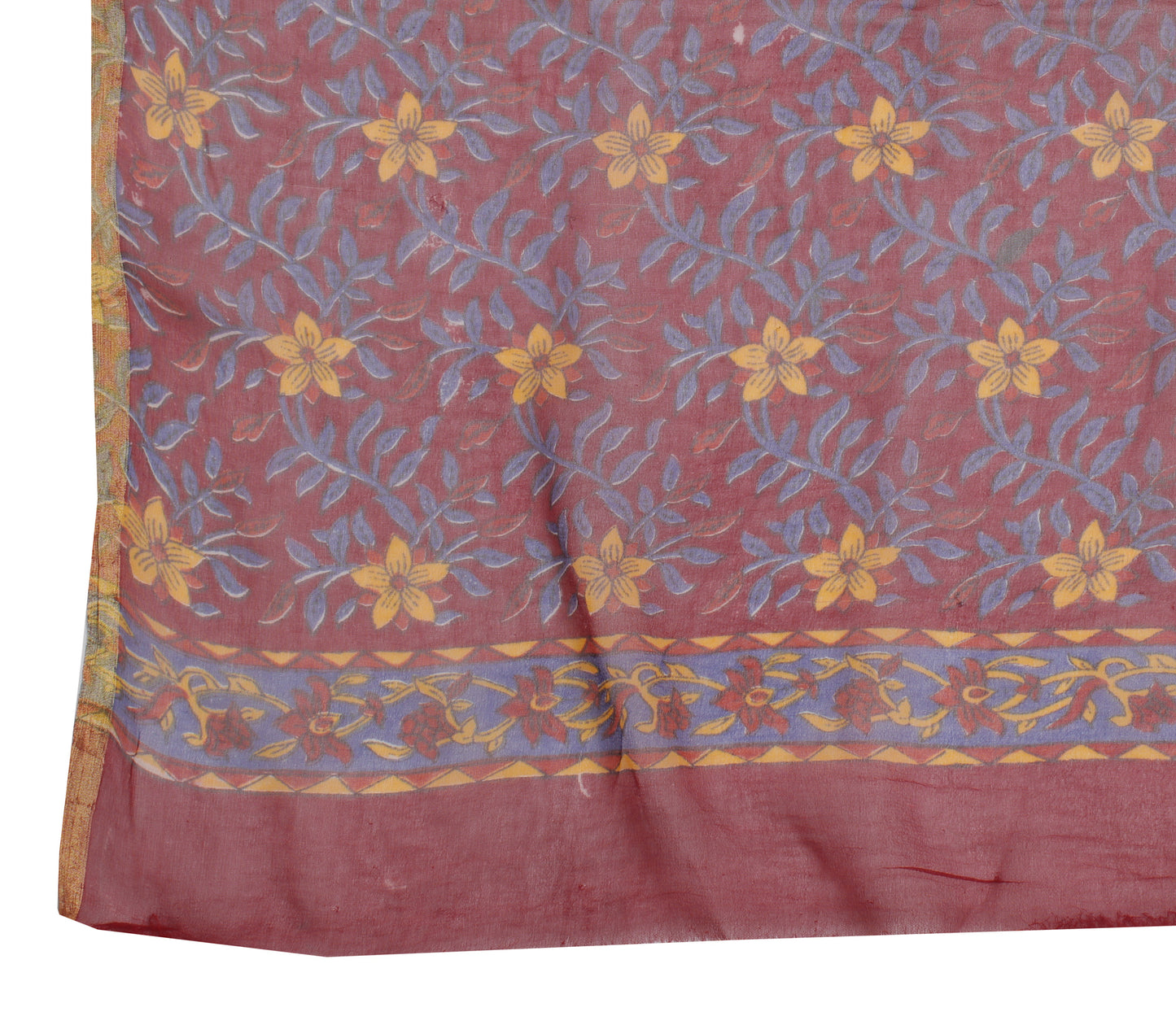 Sushila Vintage Maroon Dupatta Pure Georgette Silk Printed Long Stole Scarves