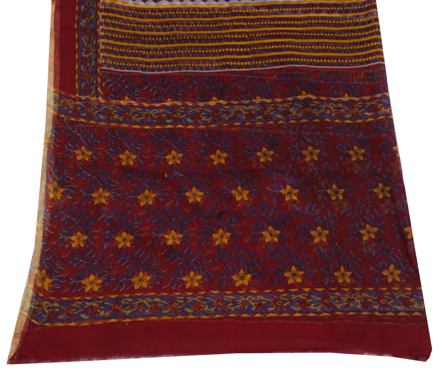 Sushila Vintage Maroon Dupatta Pure Georgette Silk Printed Long Stole Scarves