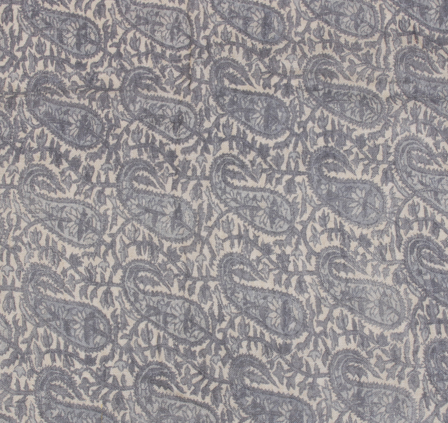 Sushila Vintage Cream Dupatta 100% Pure Woolen Hand Printed Long Stole Hijab