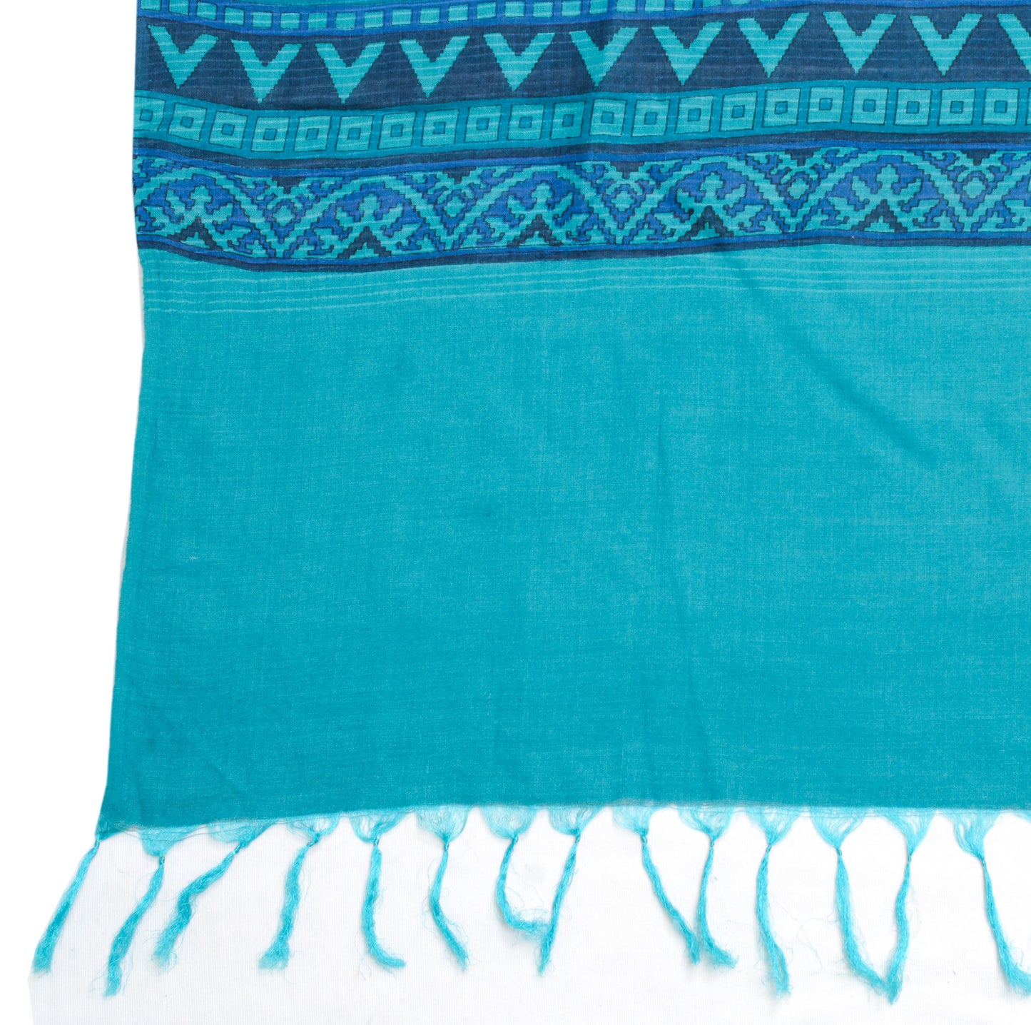 Sushila Vintage Blue Indian Dupatta 100% Pure Silk Printed Long Stole Scarves