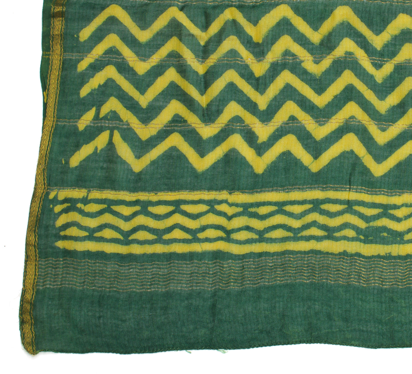 Sushila Vintage Green Indian Dupatta 100% Pure Cotton Printed Long Stole Hijab