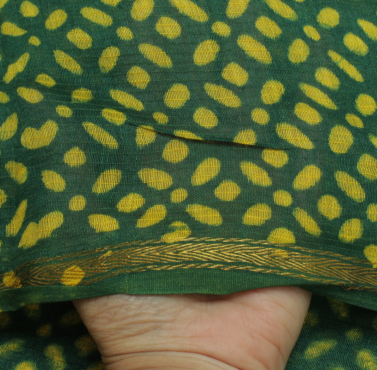 Sushila Vintage Green Indian Dupatta 100% Pure Cotton Printed Long Stole Hijab