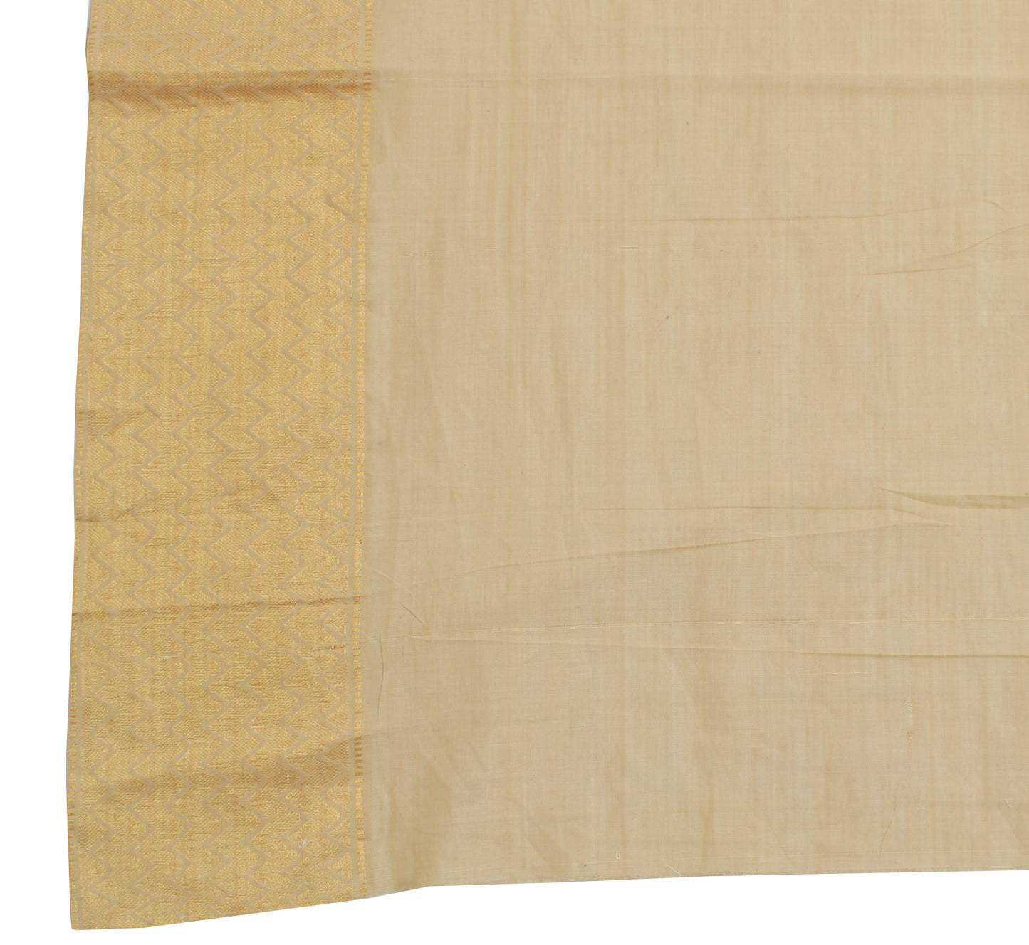 Sushila Vintage Cream Indian Dupatta Pure Cotton Woven Long Stole Veil Scarves