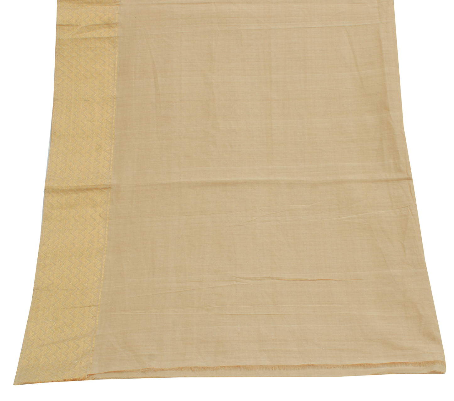 Sushila Vintage Cream Indian Dupatta Pure Cotton Woven Long Stole Veil Scarves