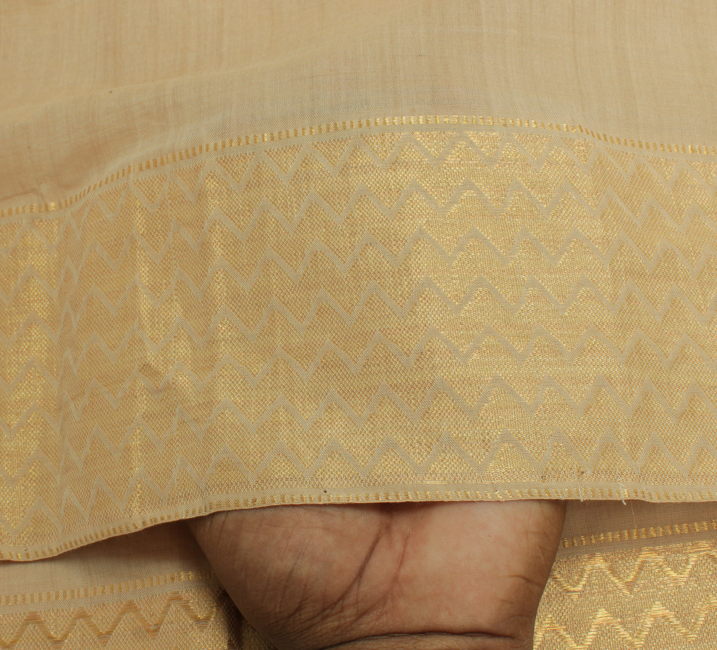 Sushila Vintage Cream Indian Dupatta Pure Cotton Woven Long Stole Veil Scarves