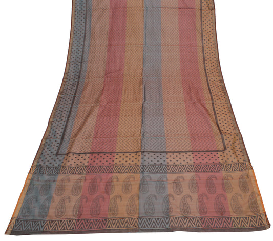 Sushila Vintage Multi-Color Dupatta 100% Pure Cotton Printed Long Stole Hijab