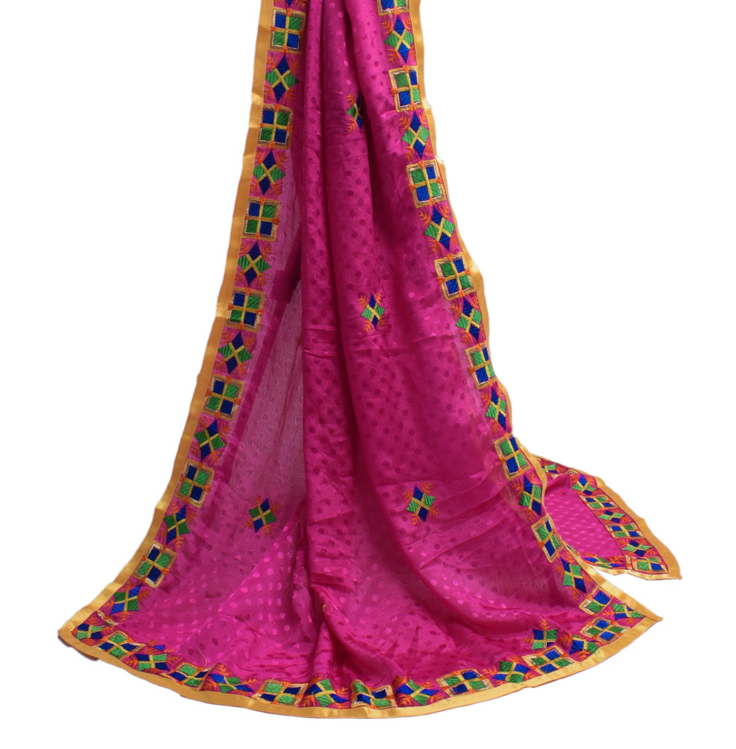 Sushila Vintage Purple Dupatta Blend Silk Embroidered & Self Woven Long Stole