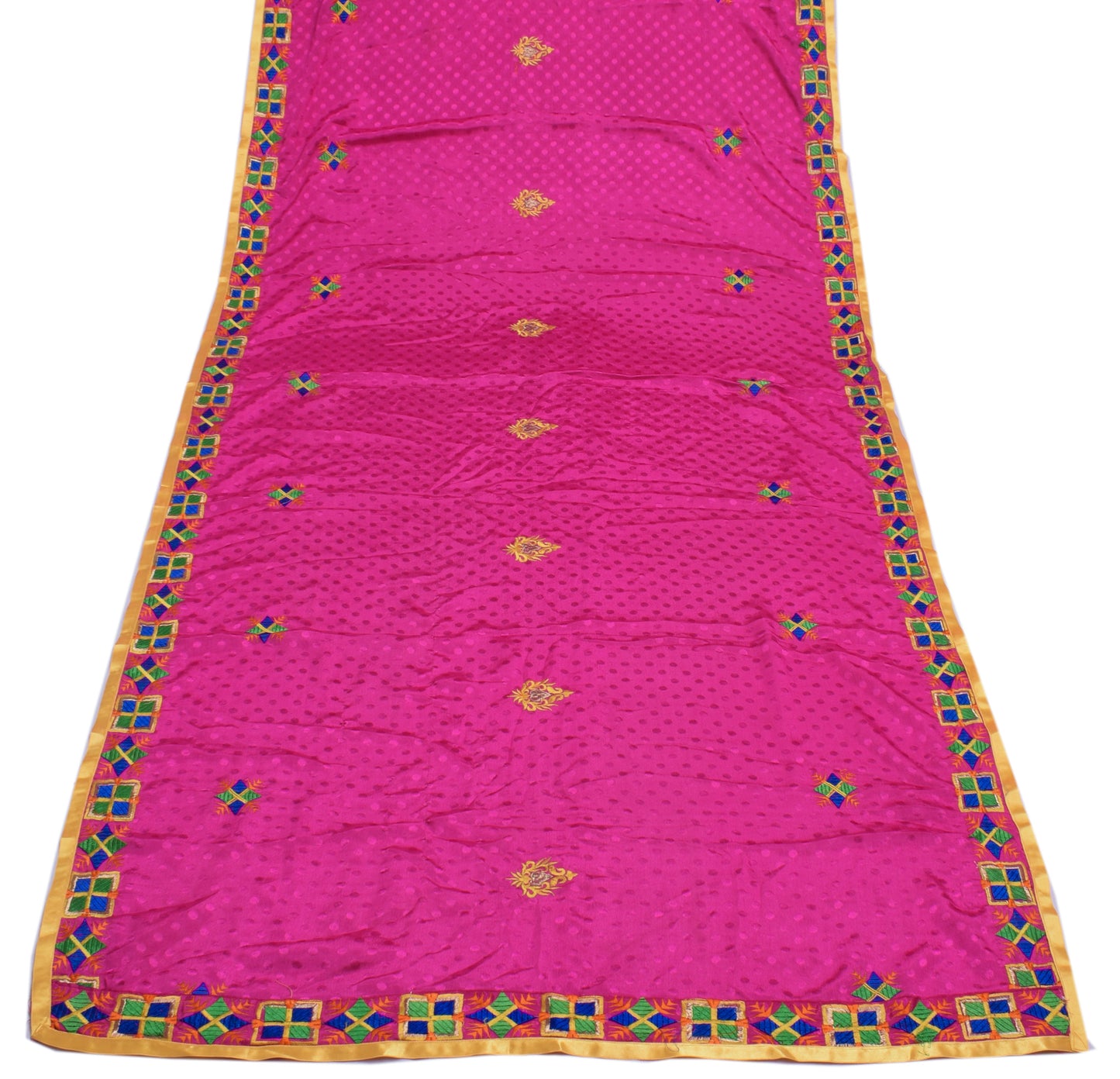 Sushila Vintage Purple Dupatta Blend Silk Embroidered & Self Woven Long Stole