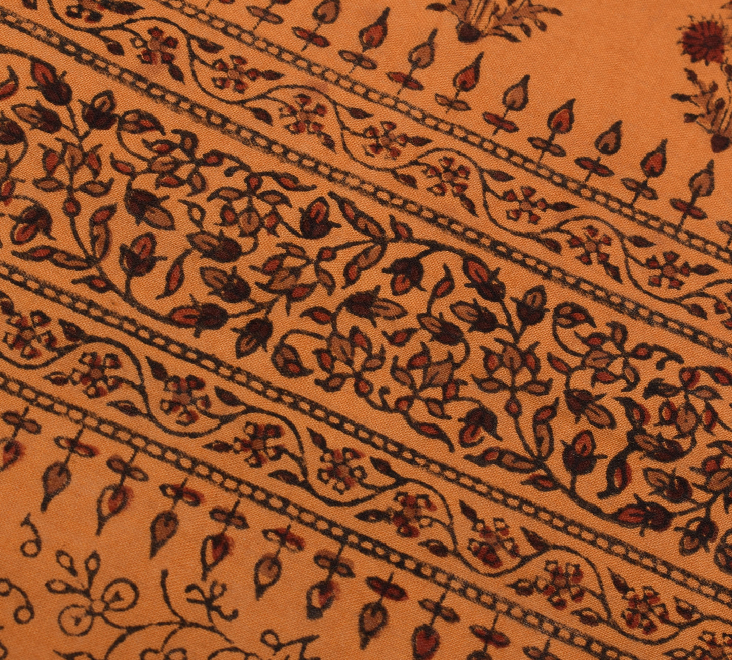 Sushila Vintage Rust Indian Dupatta 100% Pure Cotton Printed Long Stole Hijab
