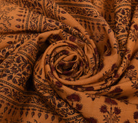 Sushila Vintage Rust Indian Dupatta 100% Pure Cotton Printed Long Stole Hijab