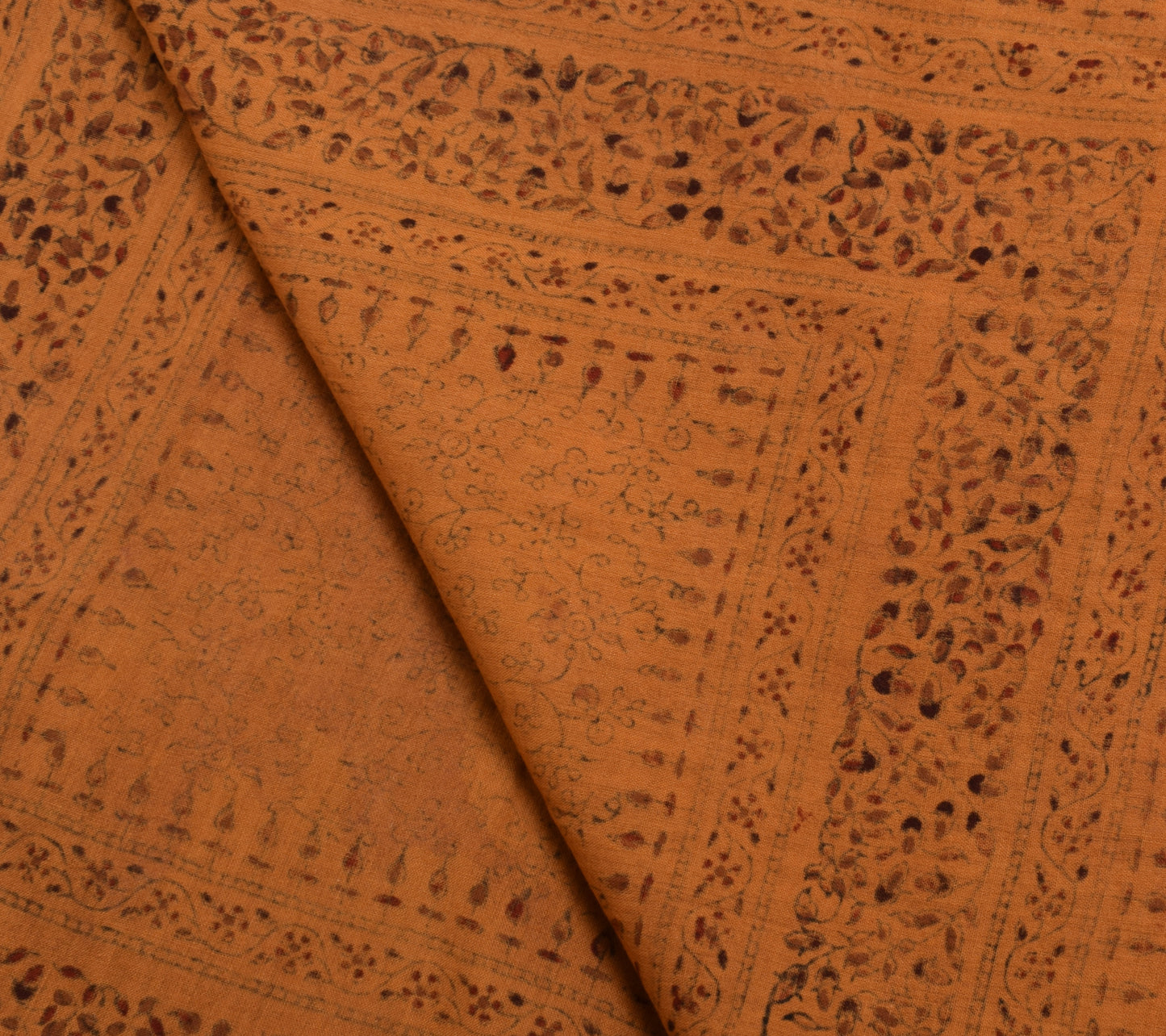 Sushila Vintage Rust Indian Dupatta 100% Pure Cotton Printed Long Stole Hijab