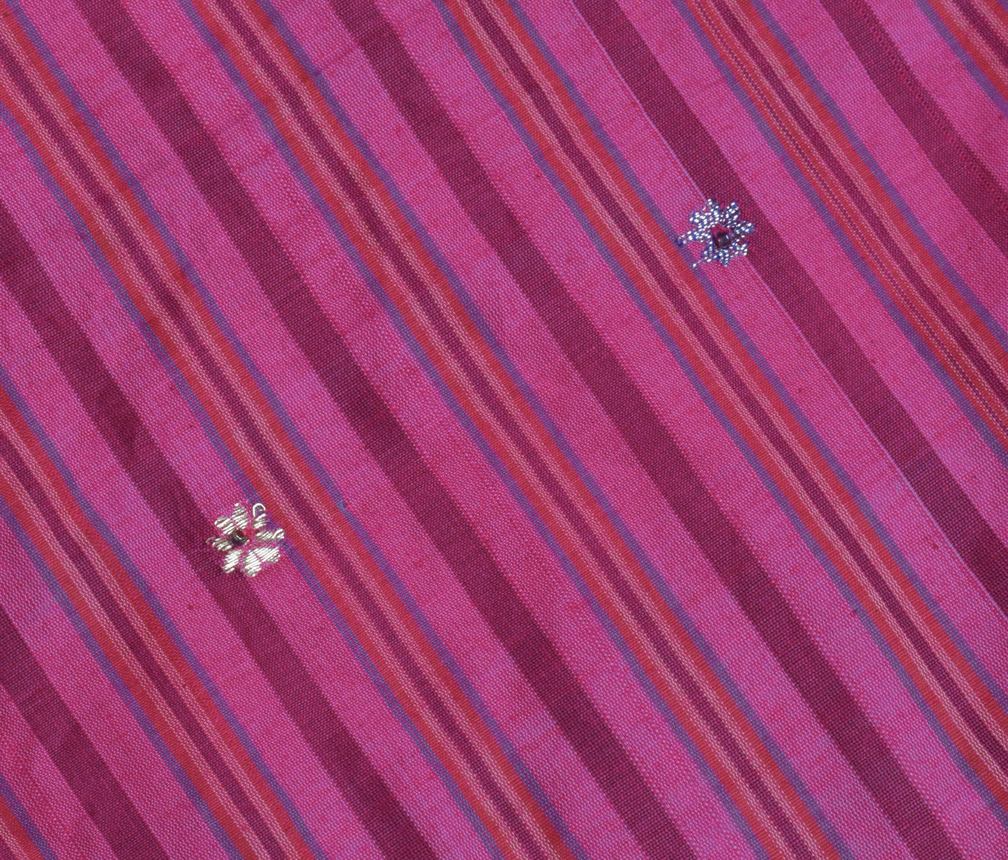 Sushila Vintage Purple Dupatta Blend Cotton Printed Stripes Long Stole Hijab