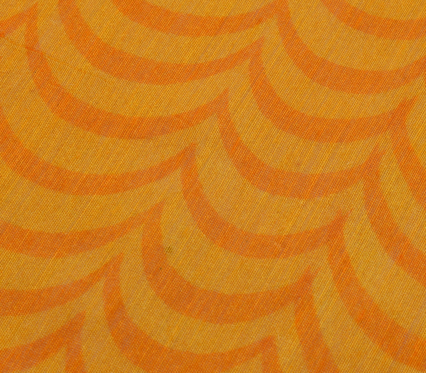 Sushila Vintage Yellow Indian Dupatta 100% Pure Silk Printed Long Stole Scarves