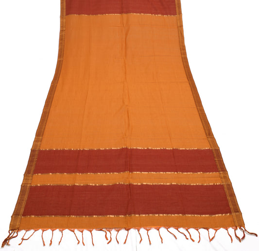 Sushila Vintage Rust Indian Dupatta 100% Pure Cotton Long Stole Scarves Hijab