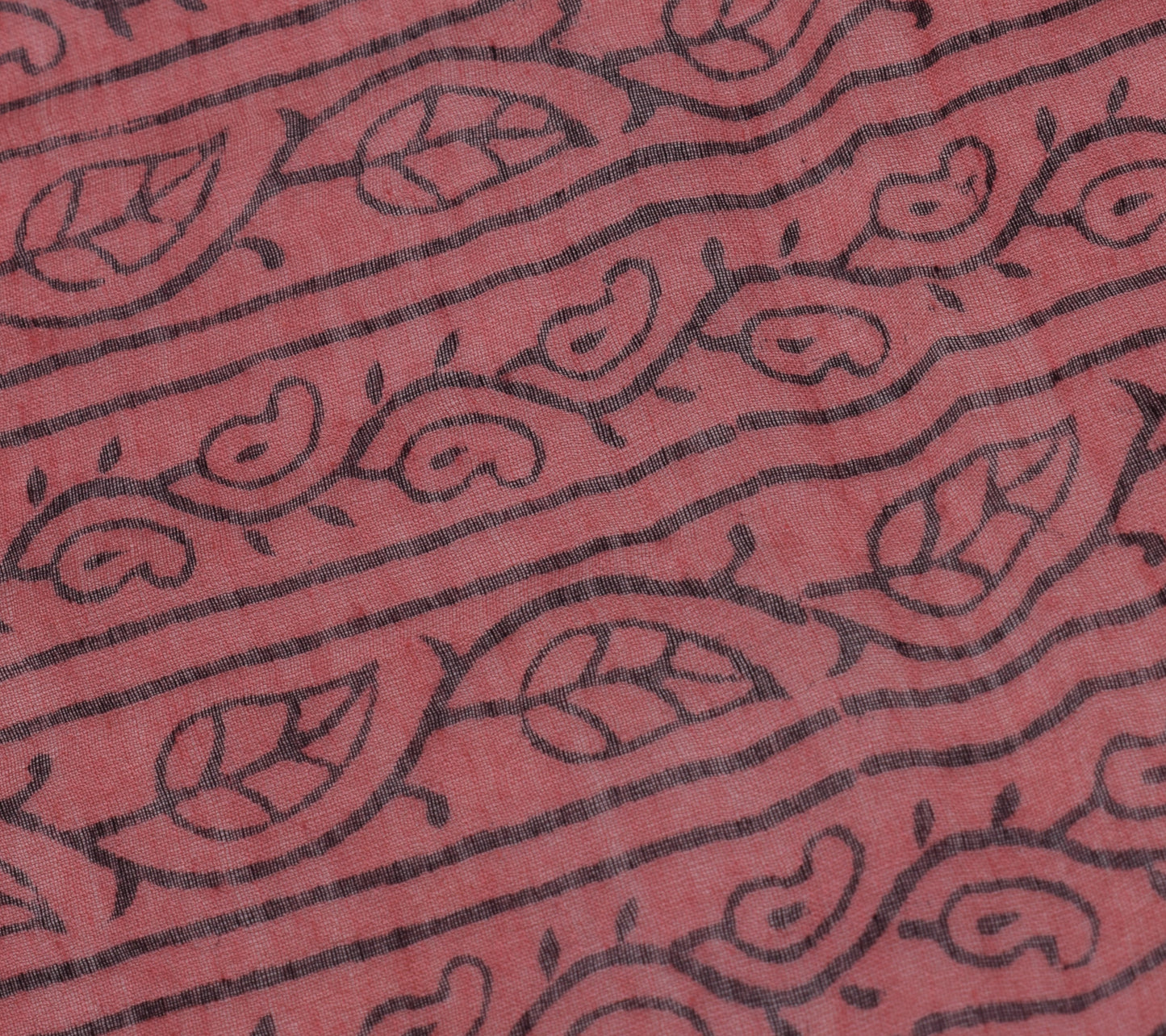 Sushila Vintage Indian Dupatta 100% Pure Cotton Printed & Woven Long Stole Veil