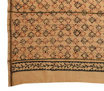 Sushila Vintage Light Brown Dupatta Pure Cotton Printed Long Stole Hijab Veil
