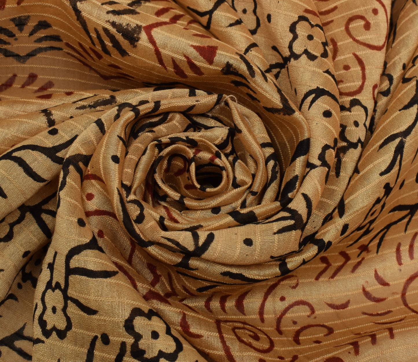 Sushila Vintage Light Brown Dupatta Pure Cotton Printed Long Stole Hijab Veil