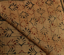 Sushila Vintage Light Brown Dupatta Pure Cotton Printed Long Stole Hijab Veil