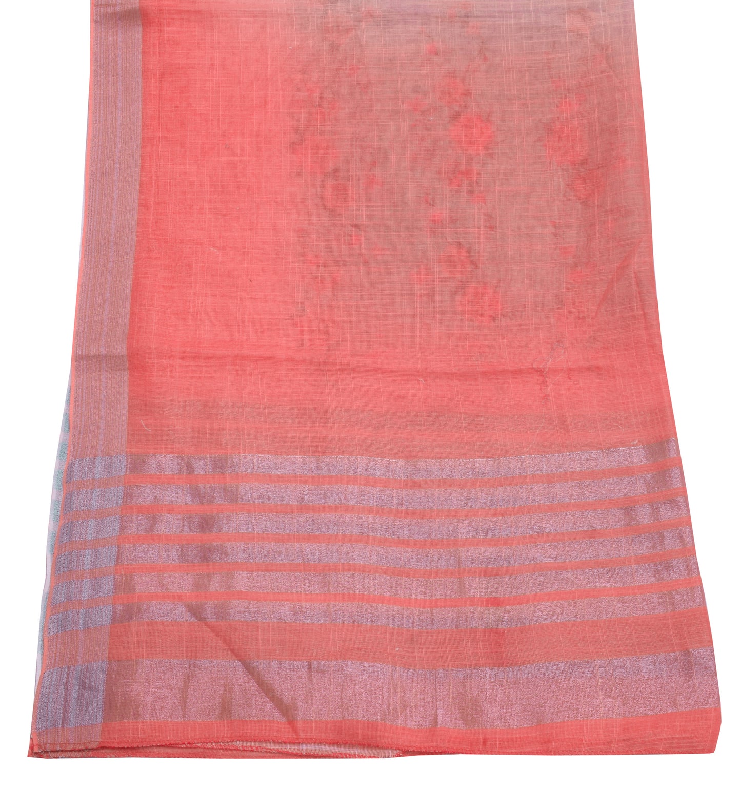 Sushila Vintage Aqua Green Indian Dupatta Blend Cotton Printed Long Stole Hijab