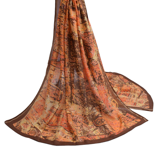 Sushila Vintage Indian Dupatta 100% Pure Cotton Printed Long Stole Hijab