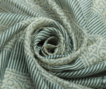 Sushila Vintage Cream Indian Dupatta Pure Cotton Printed Long Stole Hijab