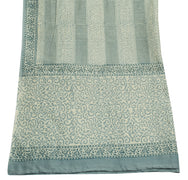 Sushila Vintage Cream Indian Dupatta Pure Cotton Printed Long Stole Hijab