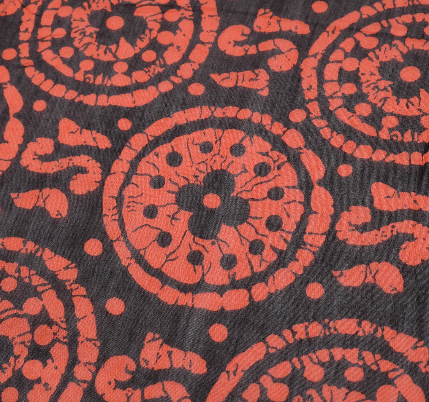 Sushila Vintage Black Indian Dupatta Pure Cotton Printed Long Stole Hijab