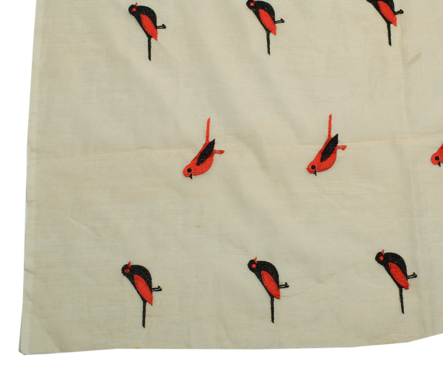 Sushila Vintage Cream Indian Dupatta Blend Cotton Embroidered Long Stole Hijab