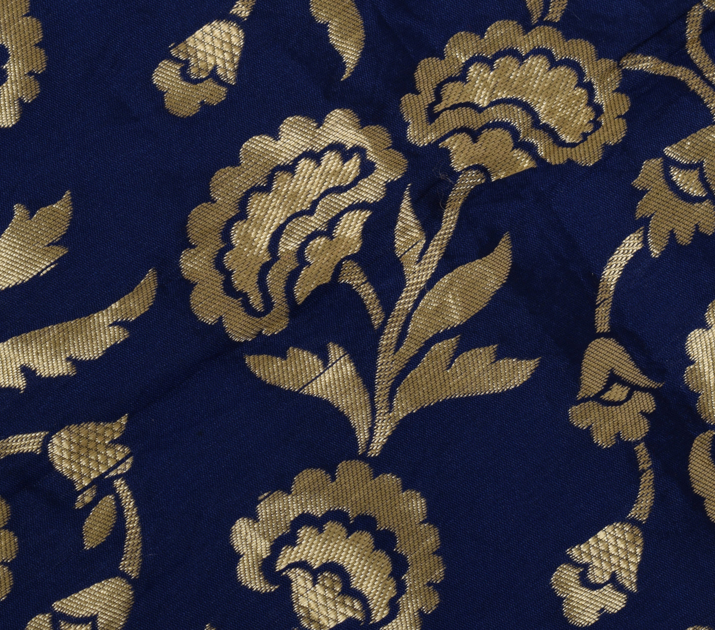Sushila Vintage Blue Indian Dupatta Blend Silk Zari Woven Long Stole Hijab Veil