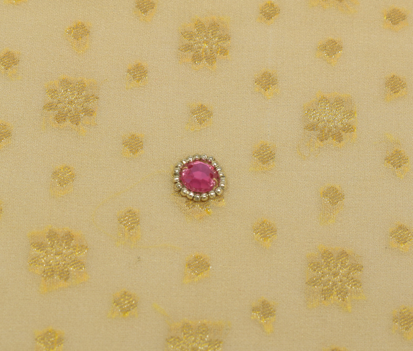 Sushila Vintage Indian Dupatta Pure Georgette Silk Hand Beaded & Woven Long Veil