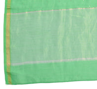 Sushila Vintage Green Dupatta Pure Cotton Muskesh Work Long Stole Hijab Scarves