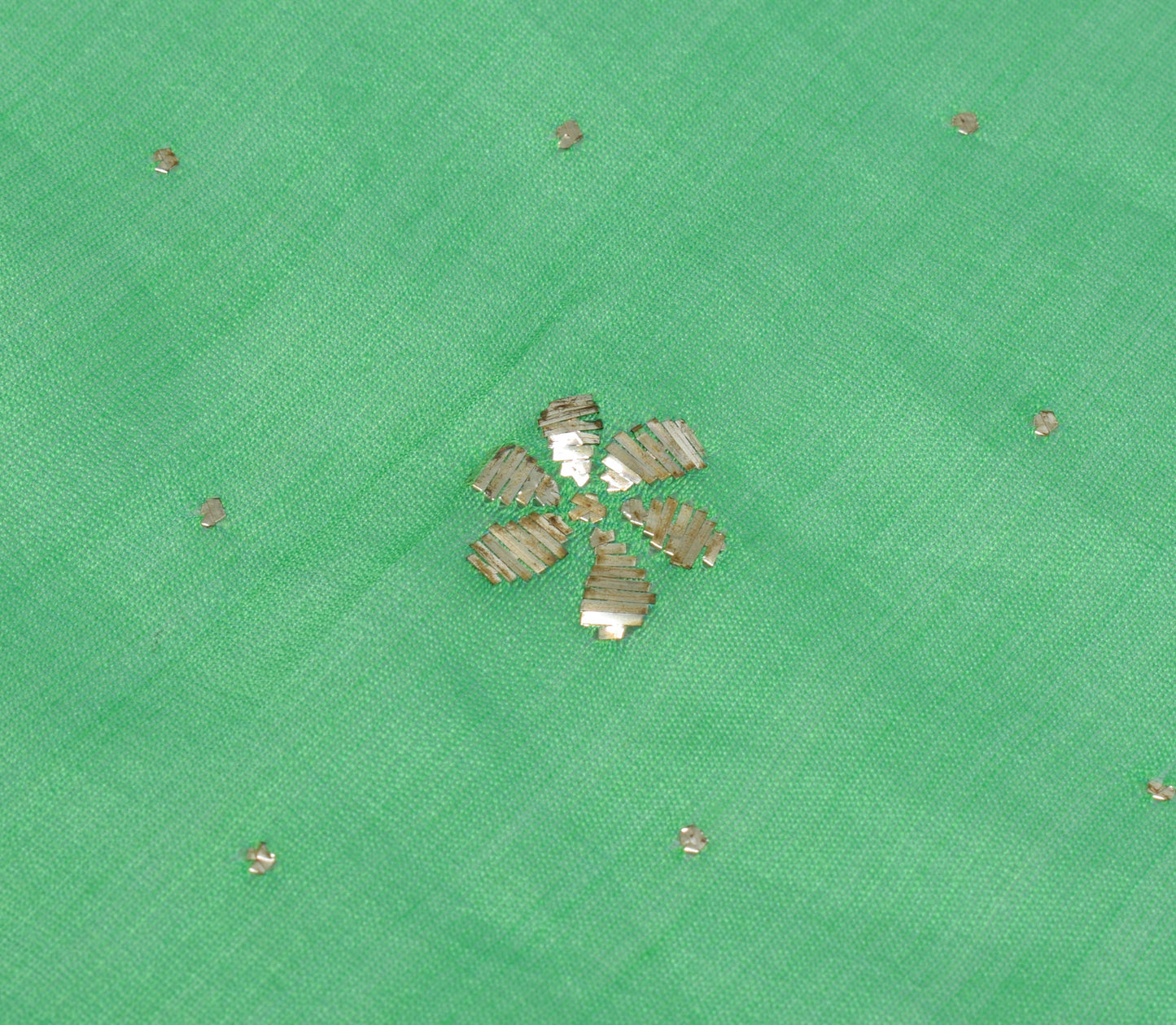 Sushila Vintage Green Dupatta Pure Cotton Muskesh Work Long Stole Hijab Scarves