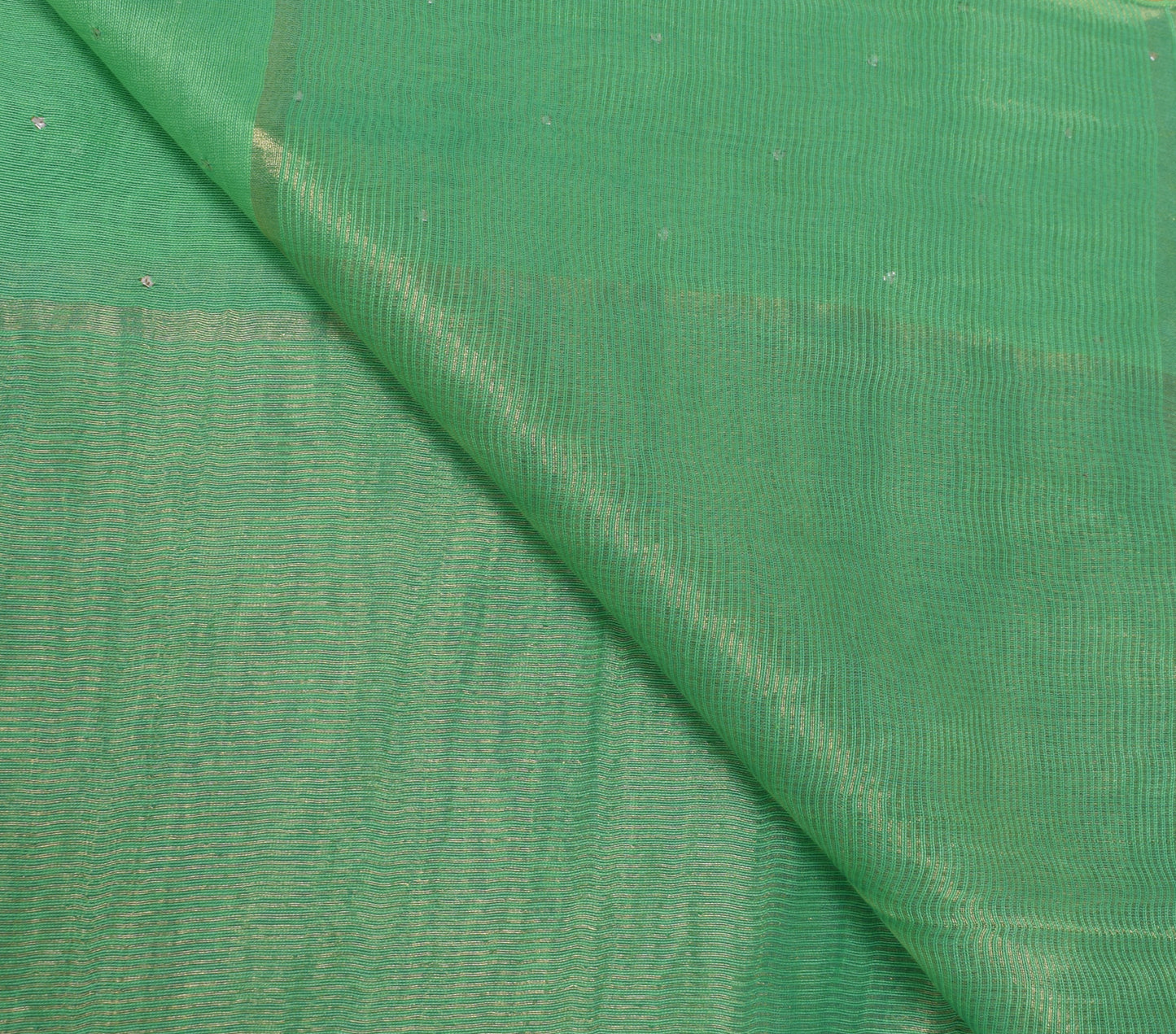 Sushila Vintage Green Dupatta Pure Cotton Muskesh Work Long Stole Hijab Scarves