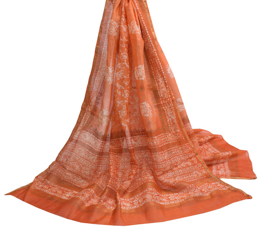 Sushila Vintage Indian Dupatta Pure Cotton Printed Long Stole Hijab Scarves