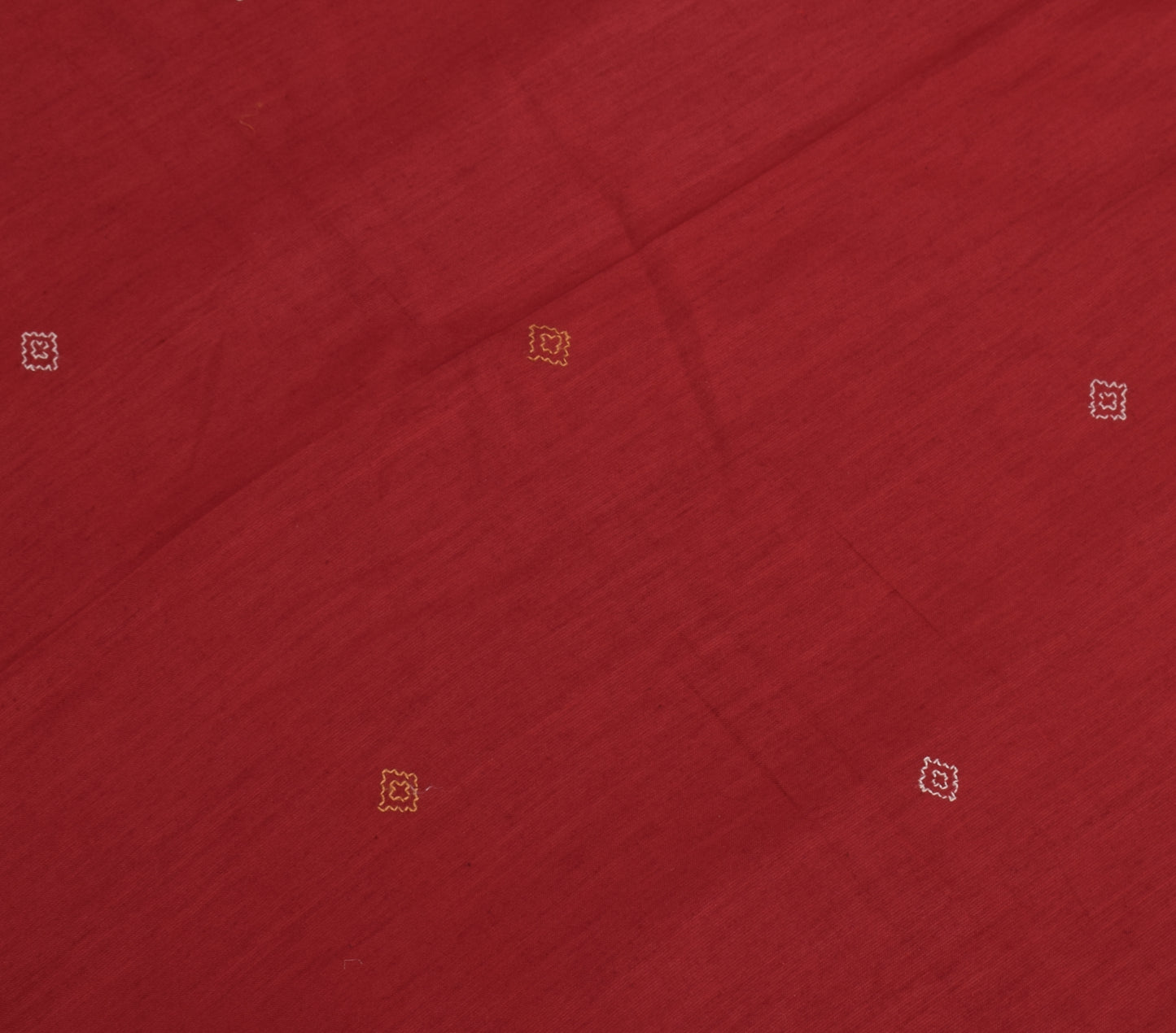 Sushila Vintage Maroon Indian Dupatta Pure Cotton Hand Embroidered Long Stole