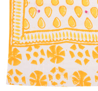 Sushila Vintage White Indian Dupatta Pure Cotton Printed Long Stole Hijab