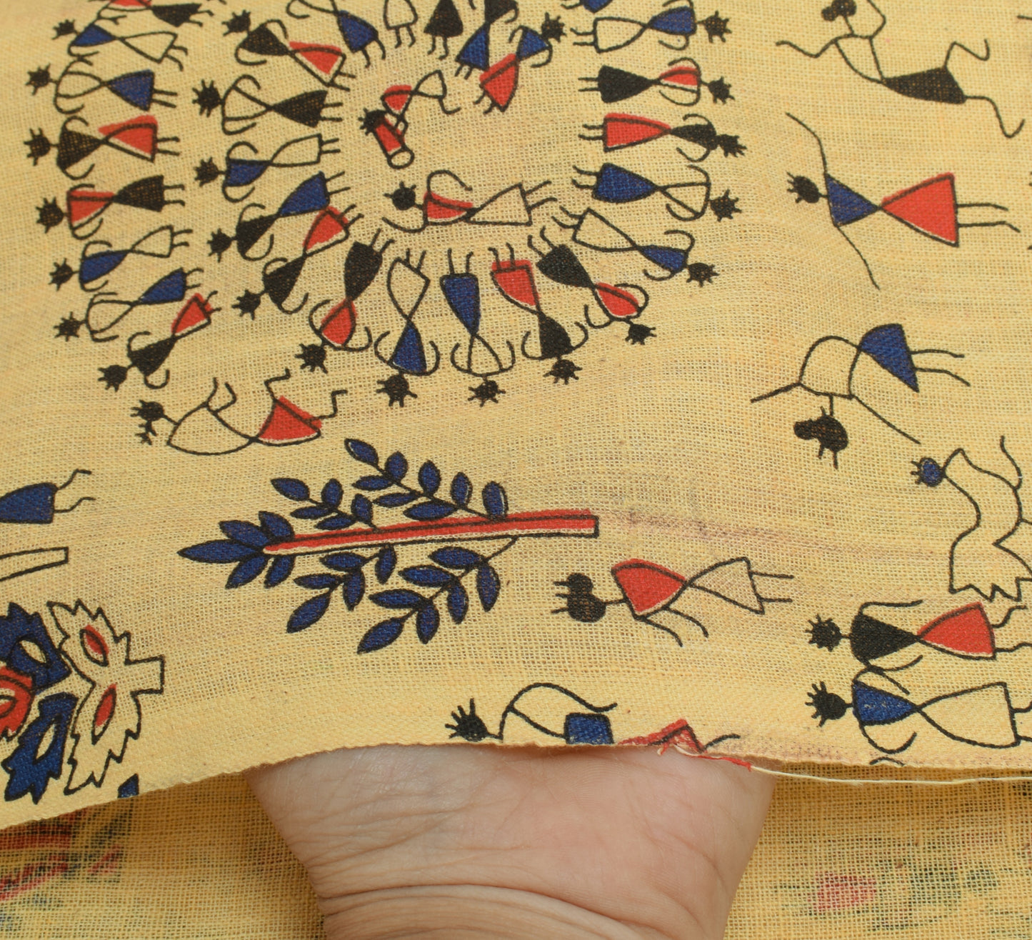 Sushila Vintage Cream Dupatta 100% Pure Cotton Bhagalpuri Printed Long Stole