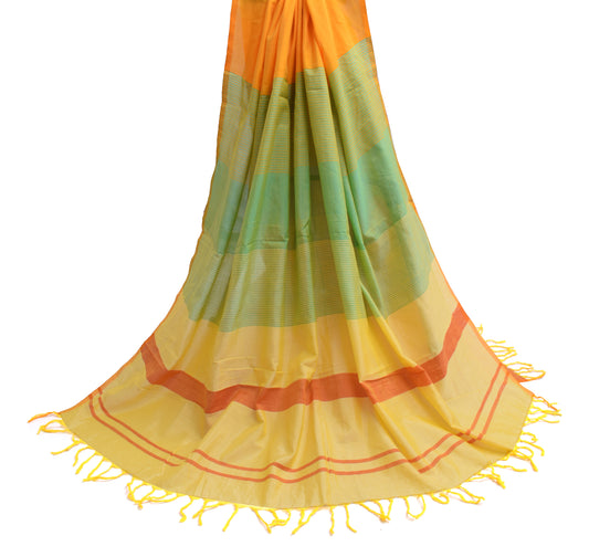 Sushila Vintage Multi-Color Indian Dupatta 100% Pure Cotton Long Stole Hijab