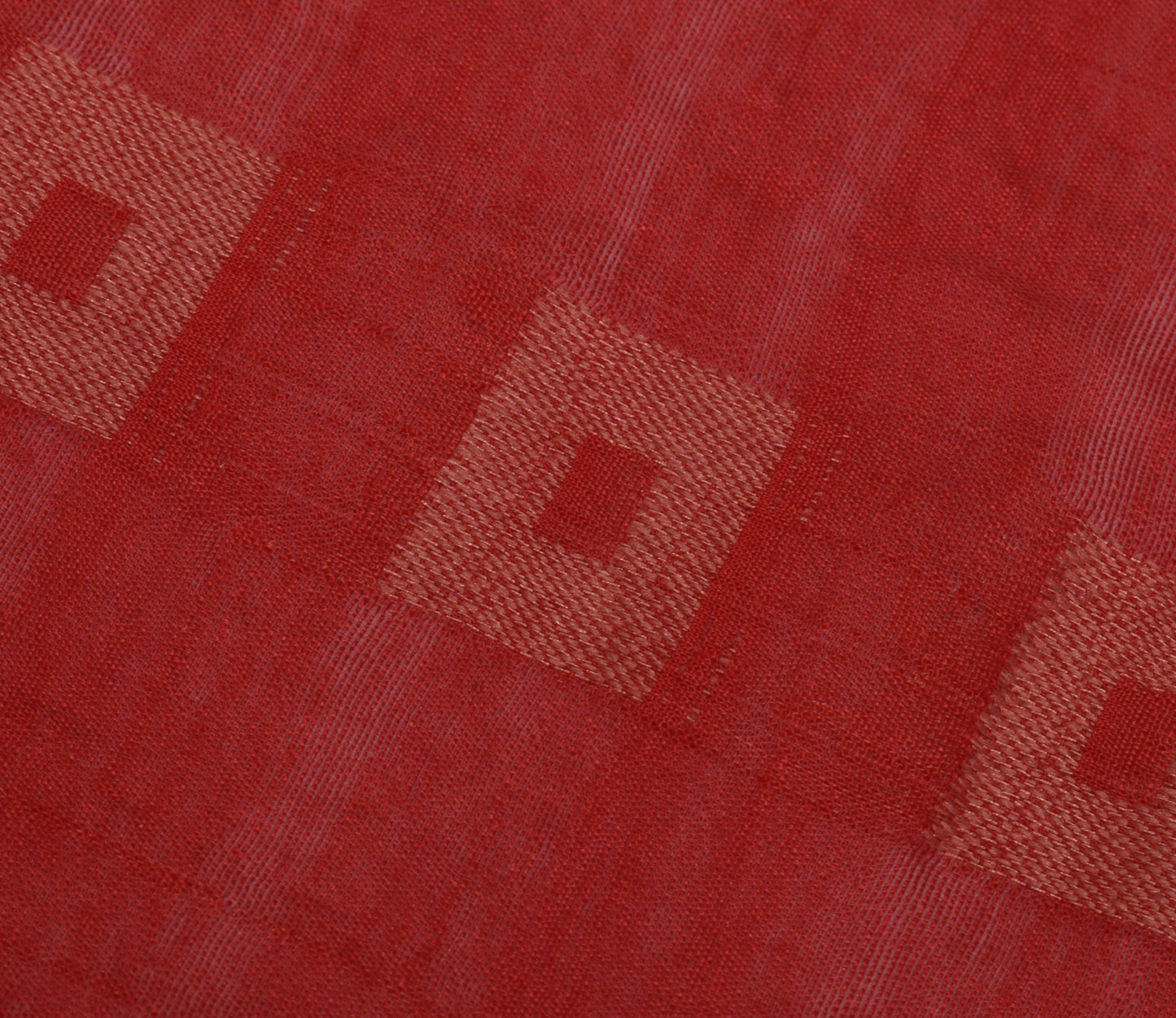 Sushila Vintage Red Indian Dupatta Blend Cotton Woven Long Stole Hijab Scarves