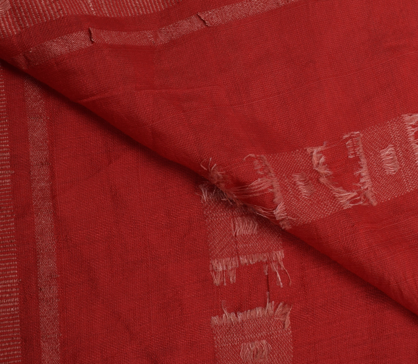 Sushila Vintage Red Indian Dupatta Blend Cotton Woven Long Stole Hijab Scarves