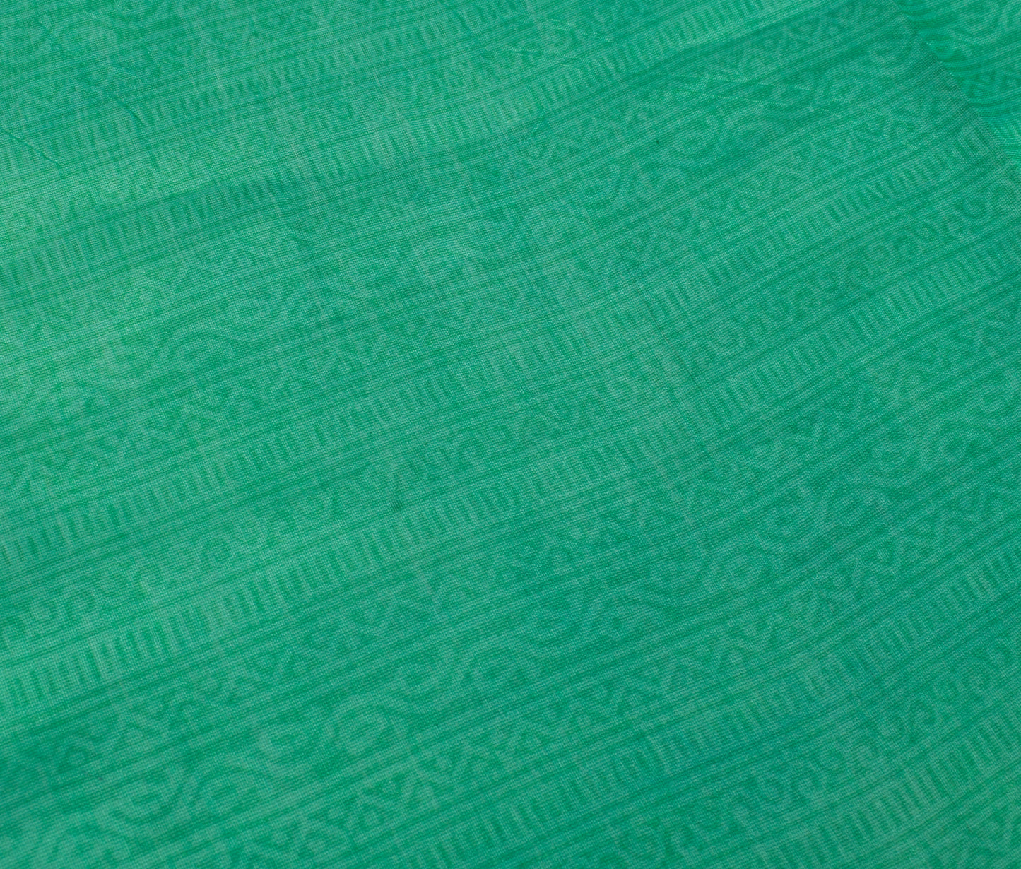 Sushila Vintage Green Indian Dupatta 100% Pure Cotton Printed Long Stole Hijab