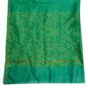 Sushila Vintage Green Indian Dupatta 100% Pure Cotton Printed Long Stole Hijab