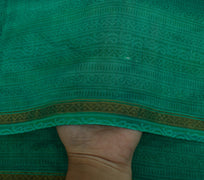 Sushila Vintage Green Indian Dupatta 100% Pure Cotton Printed Long Stole Hijab