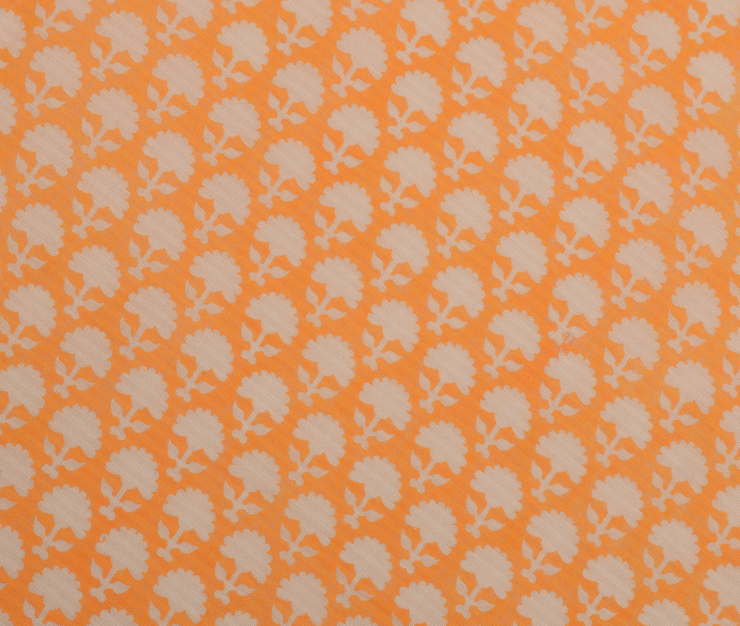 Sushila Vintage Light Orange Dupatta Blend Cotton Printed Long Stole Hijab