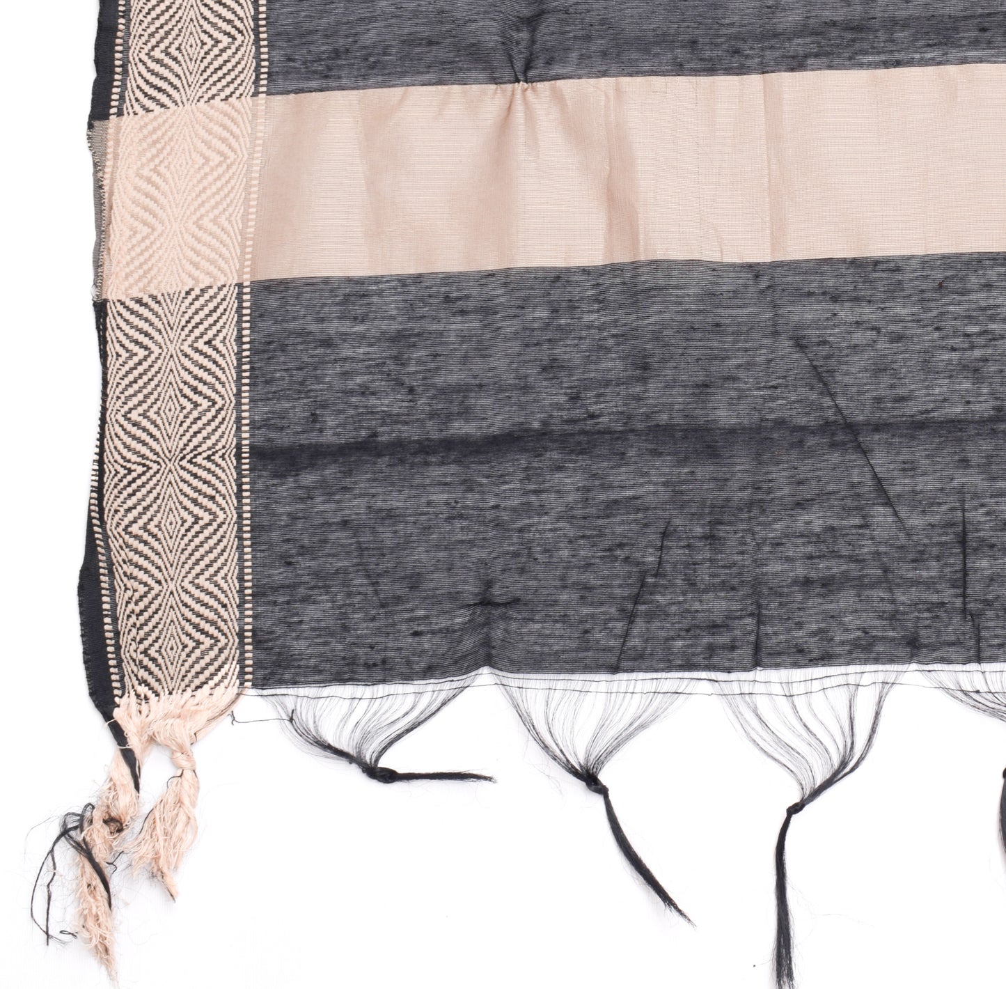 Sushila Vintage Indian Black Dupatta Blend Cotton Long Stole Wrap Scarves