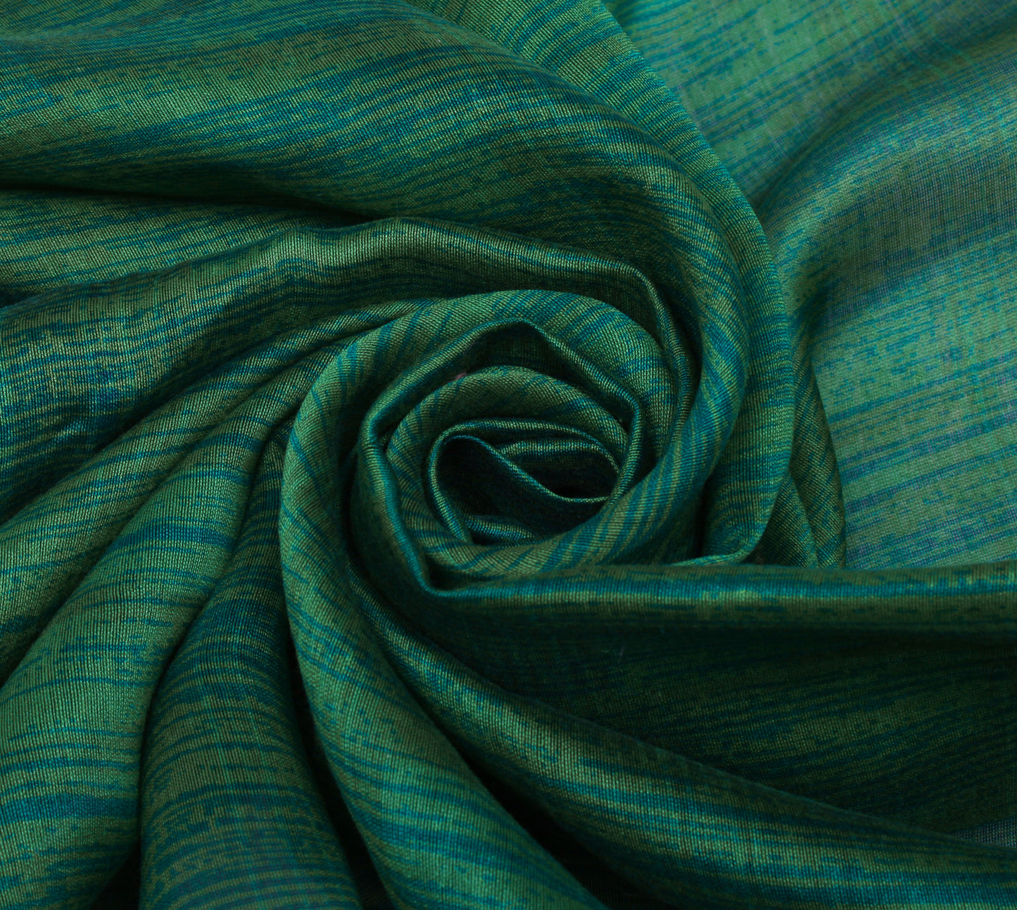 Sushila Vintage Green Indian Dupatta 100% Pure Silk Printed Long Stole Hijab